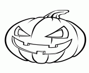 Coloriage citrouille halloween facile