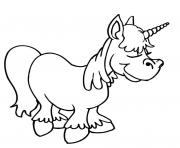 Coloriage licorne dessin mignon 47