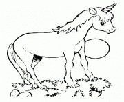 Coloriage licorne ailes tete mignon 137