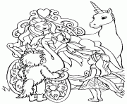 Coloriage licorne ailes tete mignon 99