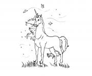 Coloriage licorne dessin mignon 58