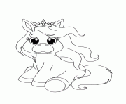 Coloriage bebe licorne princesse