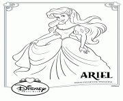 Coloriage princesse disney ariel