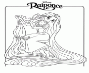 Coloriage princesse raiponce coiffure