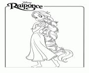 Coloriage princesse raiponce disney