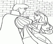 Coloriage Le prince Philippe et la princesse Aurore