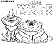 Coloriage le Wolf Pack du film cigognes et compagnie