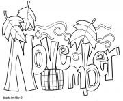 Coloriage mois de novembre 5