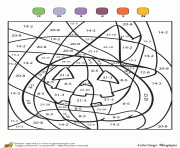 Coloriage magique ce2 ce1 soustraction 44