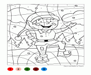 Coloriage magique petit lutin pour noel