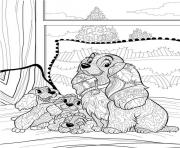 Coloriage adulte disney anti stress puppies 2