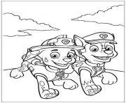 Coloriage pat patrouille les deux complices