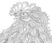 Coloriage anti stress animaux poule