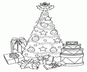 Coloriage sapin de noel 17