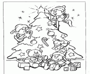 Coloriage sapin de noel 42