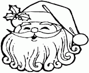 Coloriage dessin de la tete du pere noel