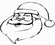 Coloriage tete pere noel