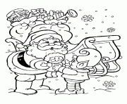 Coloriage pere noel 13