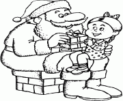 Coloriage pere noel 85