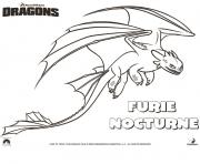 Coloriage dragons le film furie nocturne