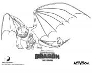 Coloriage dragons le film train dragon hiccup fury2