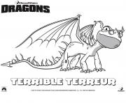 Coloriage dragons le film terrible terror