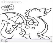 Coloriage dragon maternelle enfant