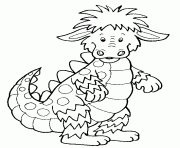 Coloriage dragon facile maternelle