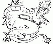 Coloriage dragon chinois 2