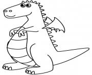 Coloriage dragon facile pour enfants maternelle