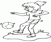 Coloriage footballeur foot fille foot feminin