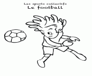 Coloriage footballeur foot sport collectif football 5