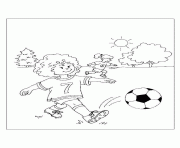 Coloriage footballeur foot football fille