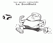 Coloriage footballeur foot sport collectif football 10