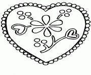 Coloriage fleurs dans un coeur