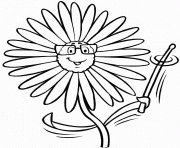 Coloriage fleur a lunette