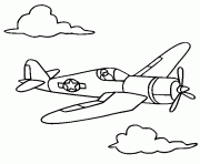 Coloriage avion de chasse 13