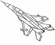 Coloriage avion de chasse 22