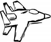 Coloriage avion de chasse 20