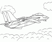 Coloriage avion de chasse 9