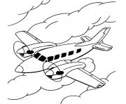 Coloriage avion de ligne