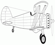 Coloriage avion de profil