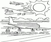 Coloriage coloriage d un aeroport