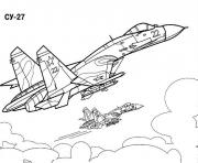 Coloriage avion de guerre 12