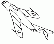 Coloriage avion de chasse 32