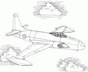 Coloriage avion de chasse americain