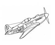 Coloriage avion de guerre 4