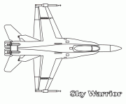 Coloriage avion de chasse 18