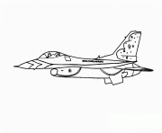 Coloriage avion de chasse 37