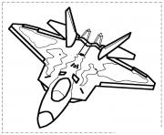 Coloriage avion de chasse 2